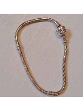PANDORA SILVER CHARM BRACELET 7.5” Small